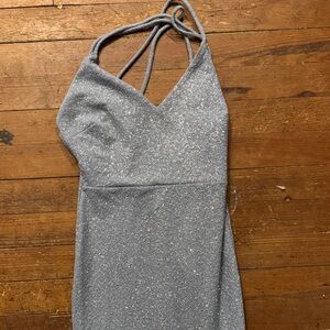 Sparkling light blue Strappy Dress